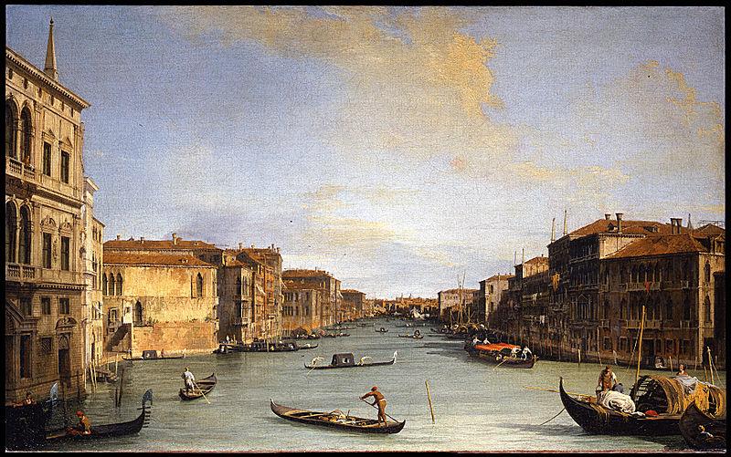 Giovanni Antonio Pellegrini Veduta del Canal Grande France oil painting art